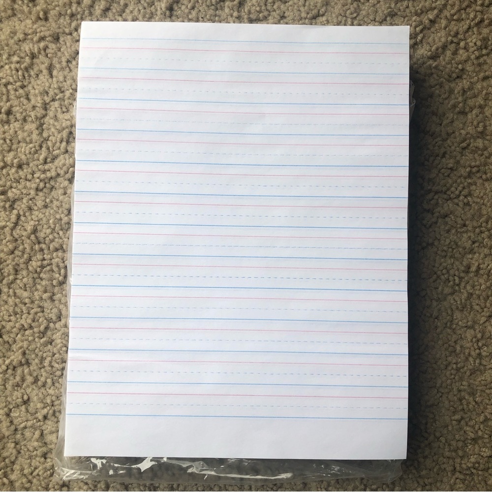 Zaner-Bloser Sulphite Handwriting Paper, Dotted Midline